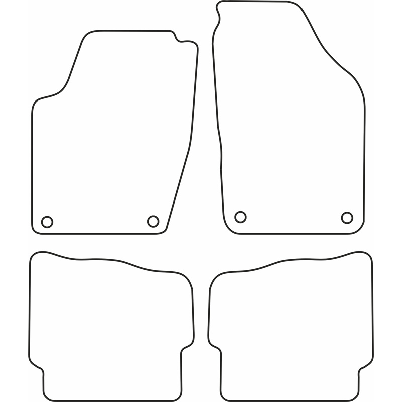 Set de tapis de sol sur mesure pour Volkswagen Polo 9N 2001-2005
