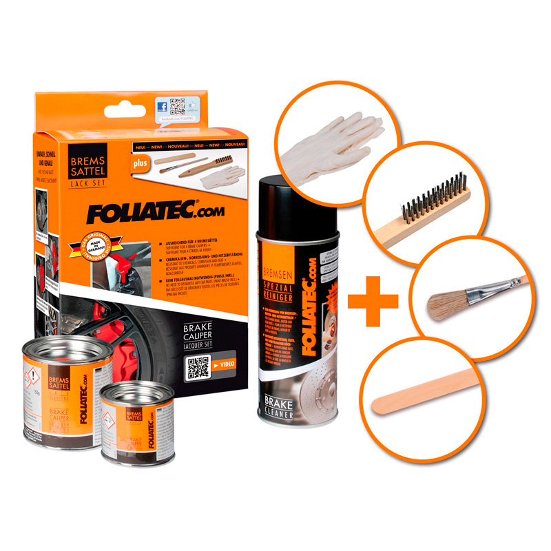 Foliatec Set peinture étriers de freins - vert mattes Combat - 3 Components