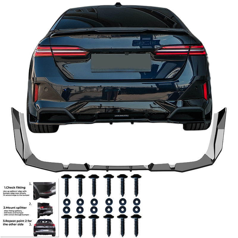 Oneway Jupe Arrière sur mesure pour BMW Serie-5 G60/G61 Sedan/Touring M-Pack 2023- incl. i5 - Noir brillant
