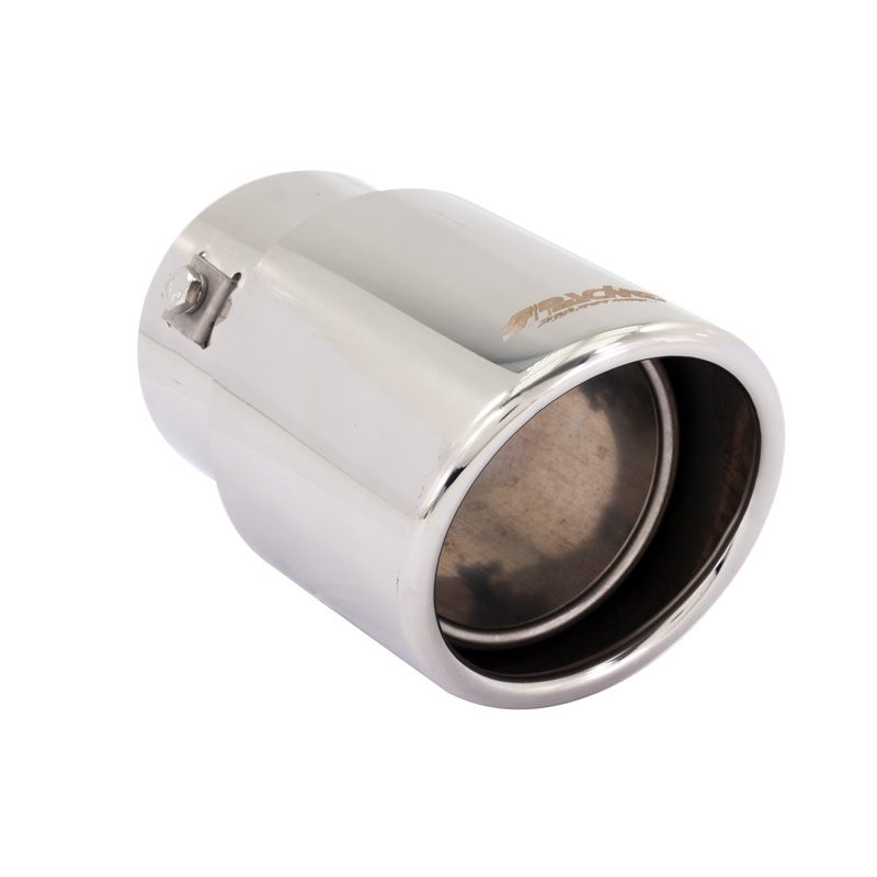 Simoni Racing Embout d'Échappement Ovale/Oblique Inox - 88x82xL125mm - Montage ->74mm