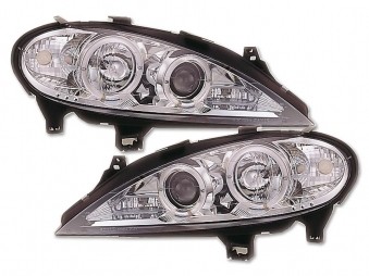 Phares Renault megane 97-02 Angel Eyes chrome