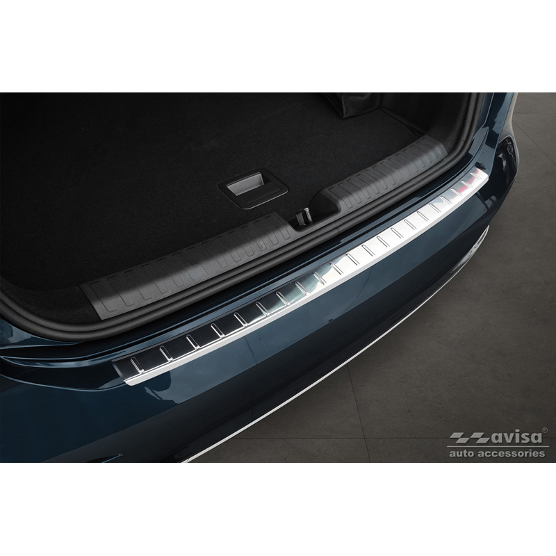 Protection de seuil arrière inox sur mesure pour Audi A3 (8Y) Sportback 2020- 'Ribs'