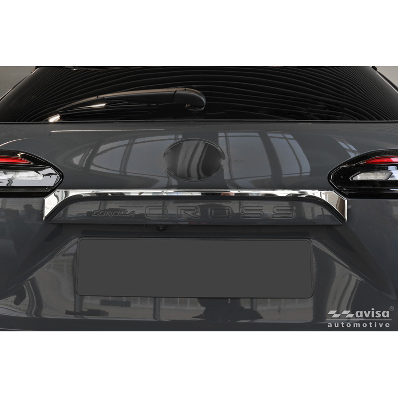 Avisa Revêtement d'habillage du hayon du coffre inox Chrome sur mesure pour Toyota Corolla Cross 2020-2025 & Facelift 2025-