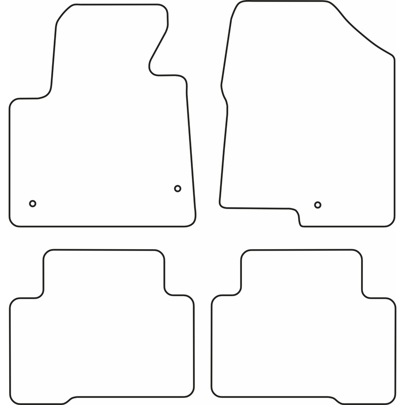 Set de tapis de sol en velours sur mesure pour Hyundai Santa Fe 2013-2018 (5 personnes)