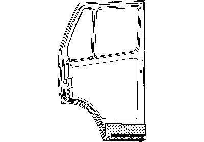 onderkant deur, links Fiat Ducato, 1982-1994