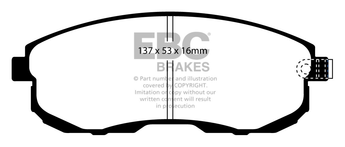 EBC Brakes NISSAN Juke 1.6 Turbo 2010-.. Remblokken voorzijde