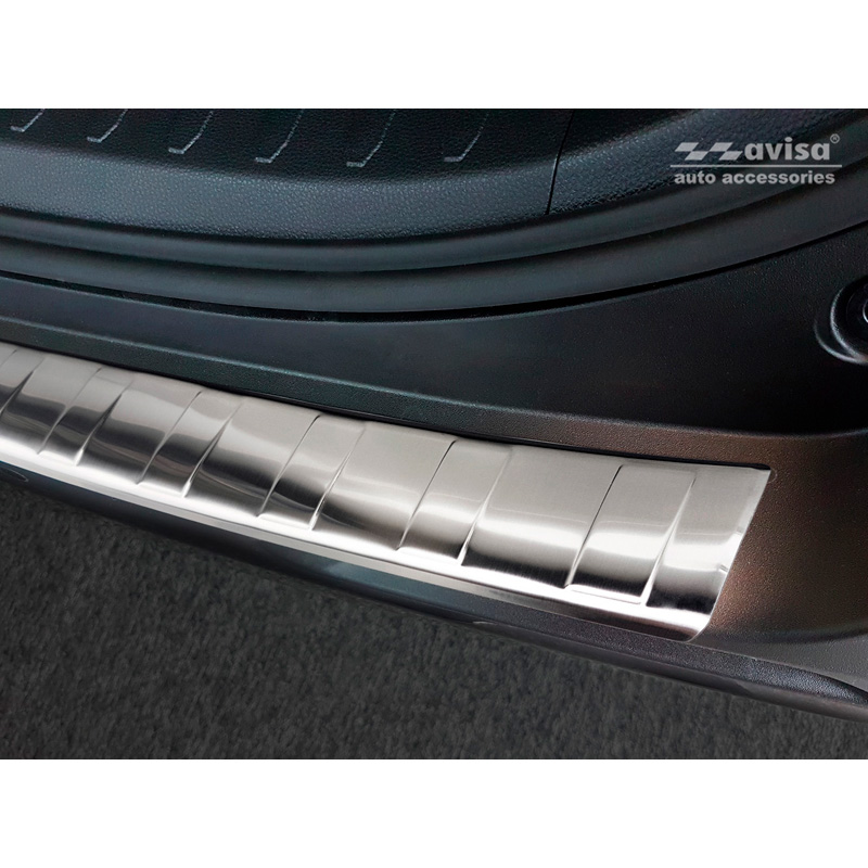 Protection de seuil arrière inox sur mesure pour Toyota RAV4 (5th Gen) 2018- & Suzuki Across 2020- 'Ribs'