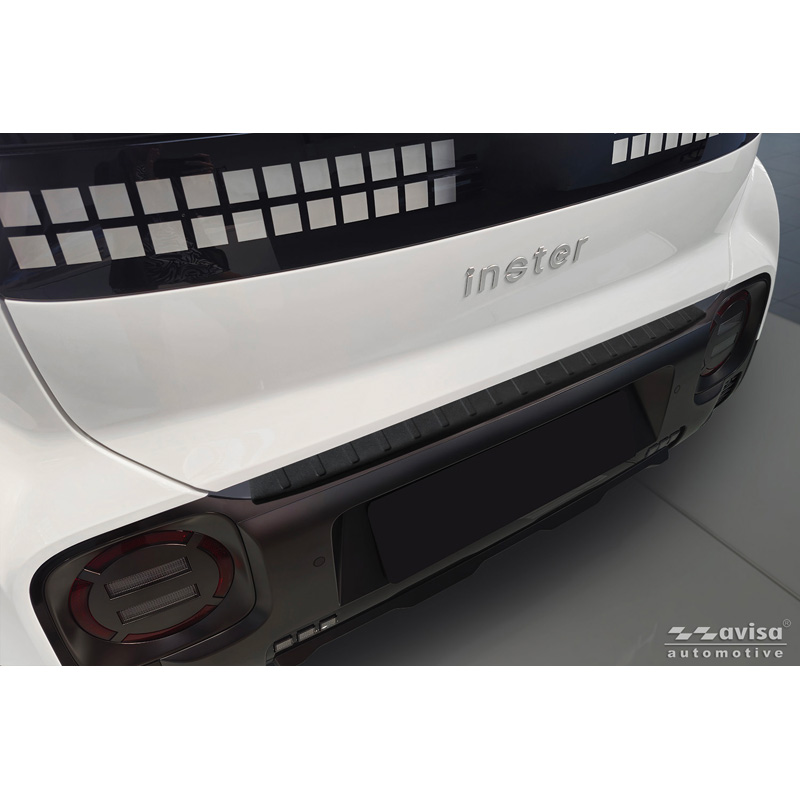 Avisa Protection de Seuil de Coffre Acier Inox sur mesure pour Hyundai Inster 2024- - Noir Mat