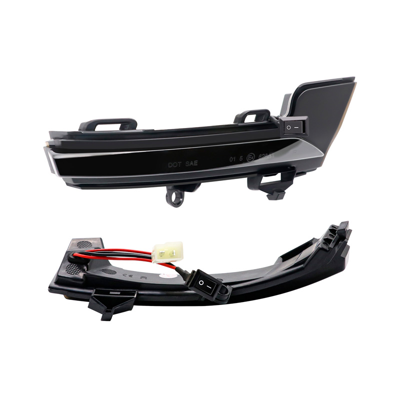 Set de Clignotants de Rétroviseurs LED sur mesure pour Skoda Octavia III 2013-2020 & Volkswagen T-Roc 2017-2020 / T-Cross 2019- - Fumée - incl. Feux Dynamiques