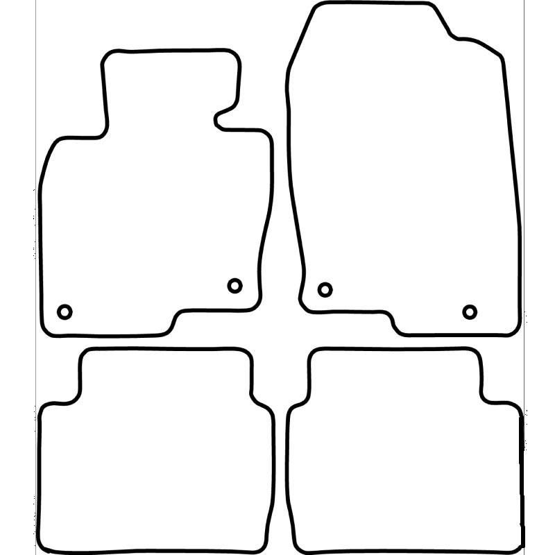 Set de tapis de sol sur mesure pour Mazda CX-5 2017-