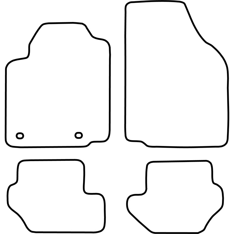 Set de tapis de sol sur mesure pour Ford Fiesta 1995-2002