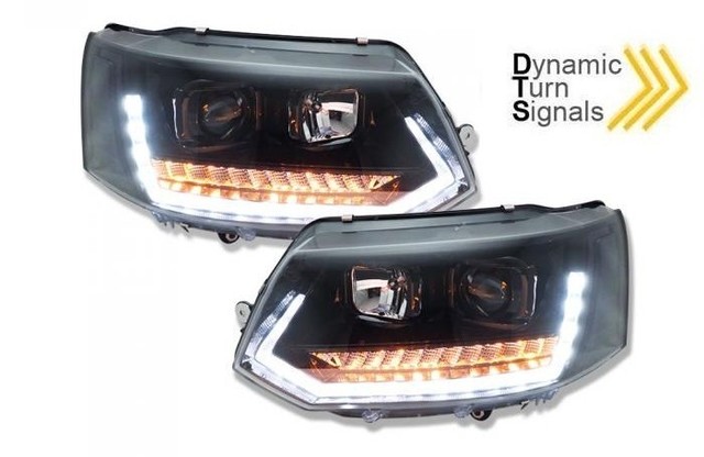 Koplampen passend voor VW T6 Multivan/Transporter Dynamic Tube Black