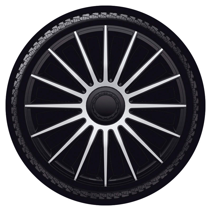 Jeu d'enjoliveurs J-Tec Austin 15-inch argent/noir