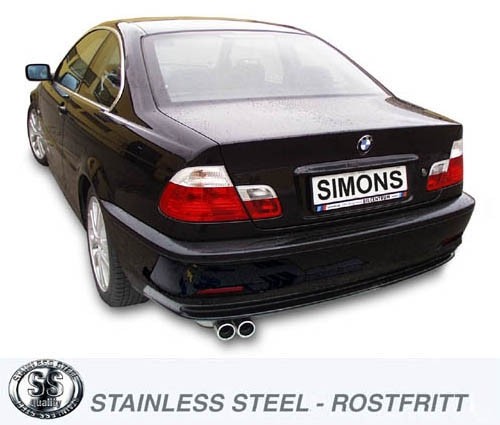 Simons Uitlaatsysteem af kat. BMW 3-serie E46 2000-2005