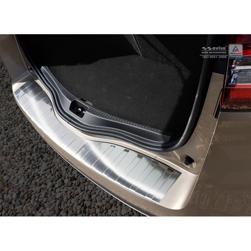 Protection de seuil arrière inox sur mesure pour Renault Grand Scenic IV 2016- 'Ribs'