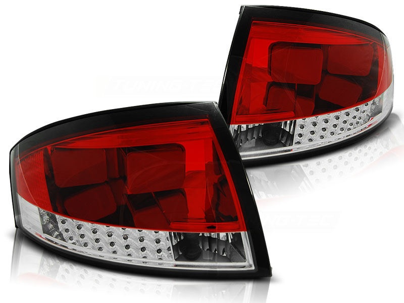 Feux arriere Audi TT 99-08 LED rouges/blanc