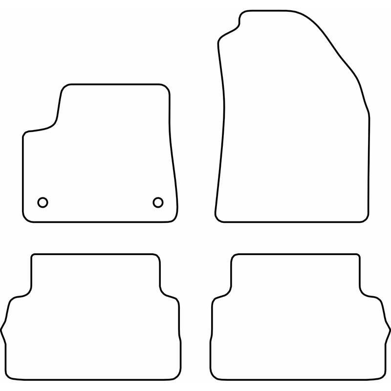 Set de tapis de sol sur mesure pour Citroën e-C3 2024-
