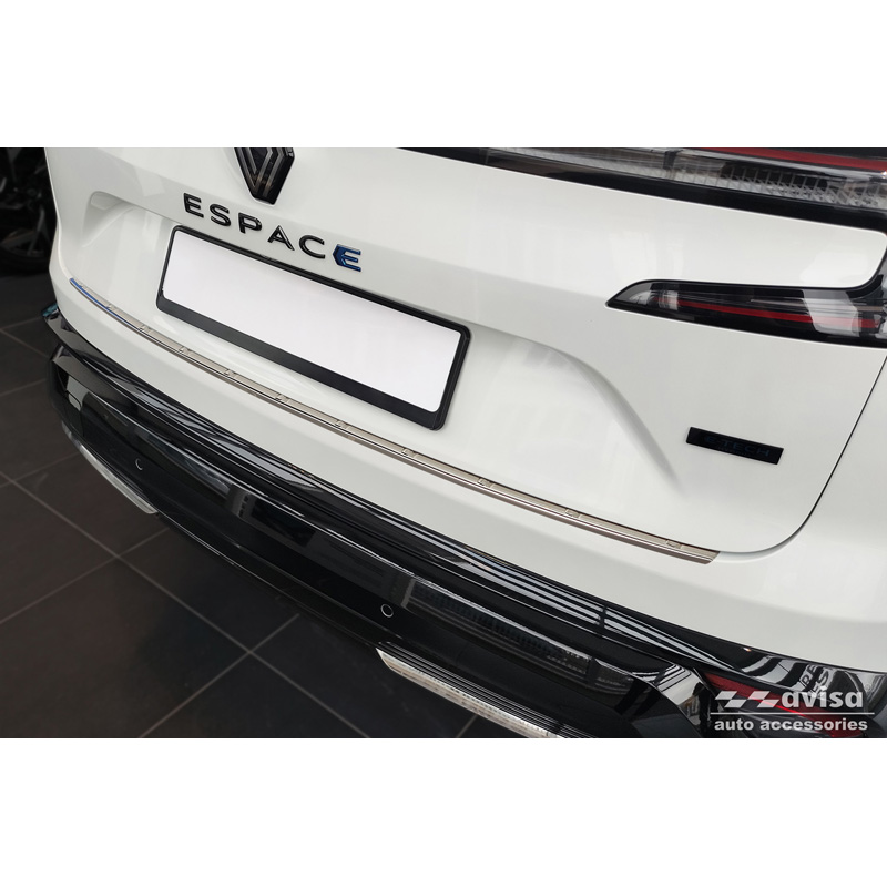 Protection de seuil arrière inox sur mesure pour Renault Espace VI E-Tech Hybrid 2023- 'Ribs'