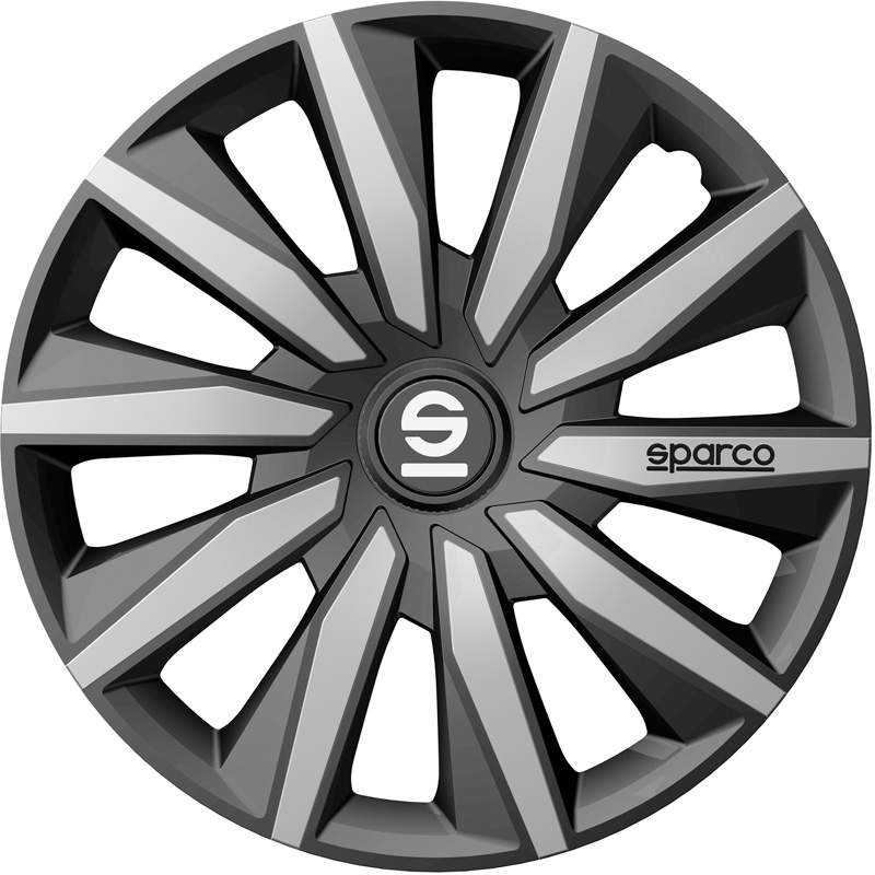 Sparco Enjoliveurs Milano - 15-pouces - Gris/Argent - Set de 4 pièces