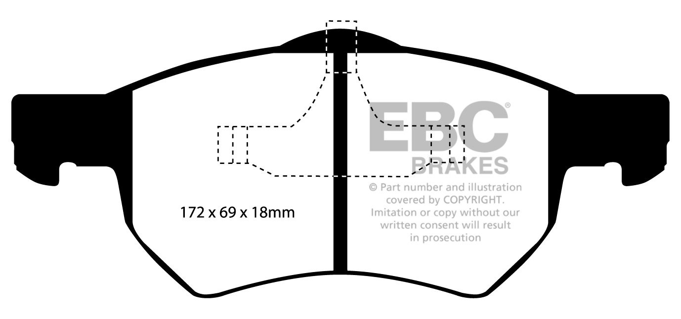 EBC Brakes CHRYSLER (USA) Grand Voyager 2.5 TD 2002-2007 Remblok