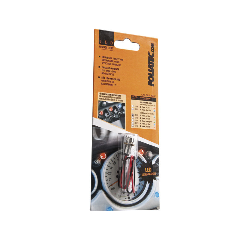 Foliatec LED Control Light chromé - ice bleu Ø = 10mm - 1 pièce