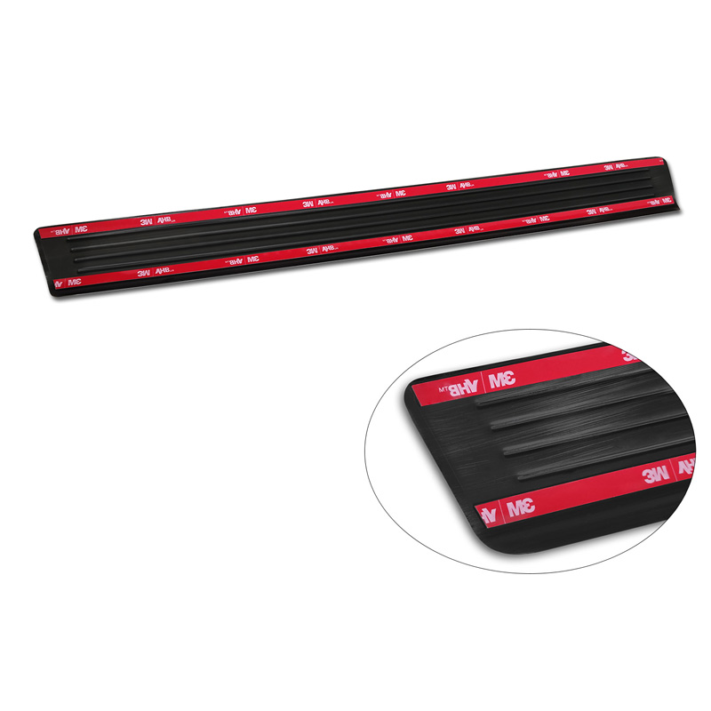Seuils de portes inoxydable noir sur mesure pour Volkswagen Passat 3G Sedan/Variant 2014-2023 - 'Lines' - 4-pièces