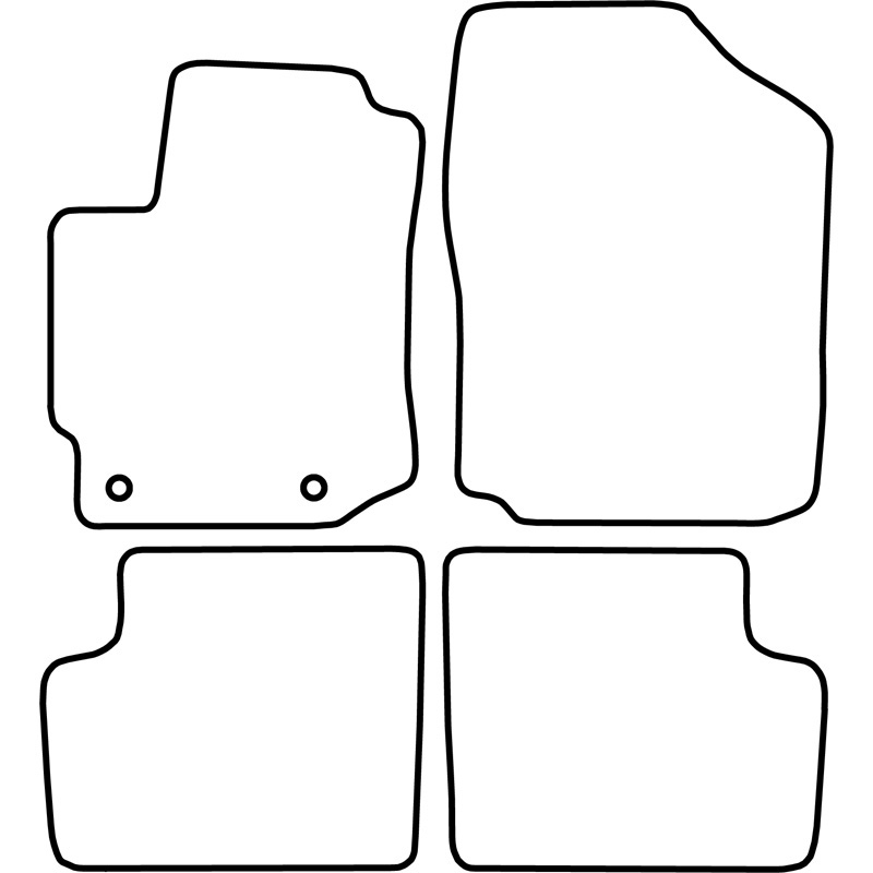 Set de tapis de sol en velours sur mesure pour Daihatsu Sirion 2005-2012