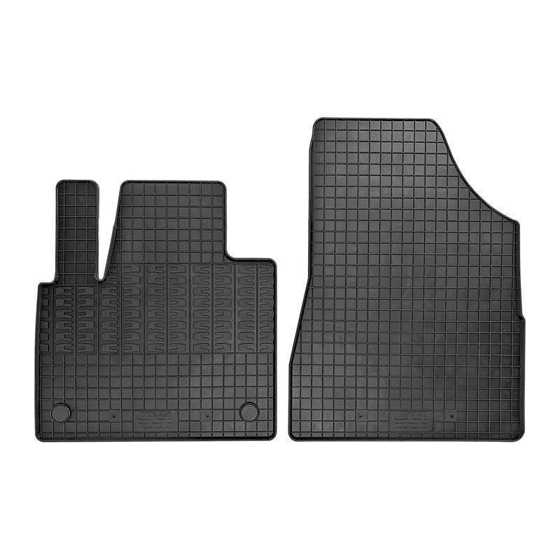 Set tapis de caoutchouc sur mesure pour Mercedes Citan (W420) Box & Renault Kangoo Furgon & Nissan Townstar 2021- (2-pièces + points de fixage)
