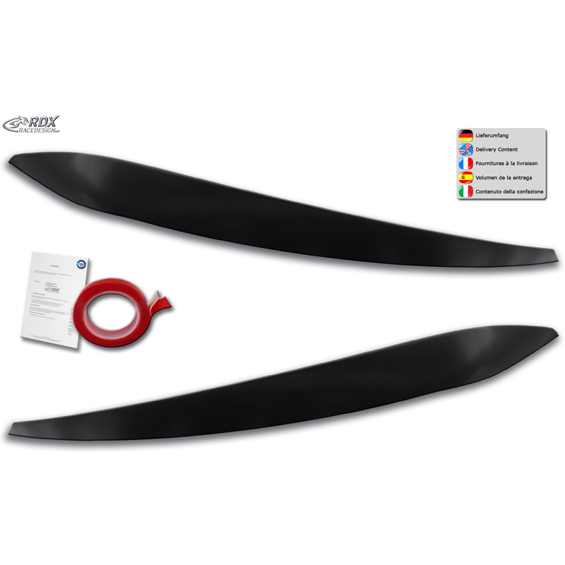 Spoilers de phares sur mesure pour Volkswagen Touran (5T) 2015- (LED) (ABS)