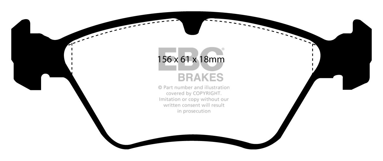 EBC Brakes OPEL Vectra A 2.0 Turbo 92-95 Remblokken voorzijde gr