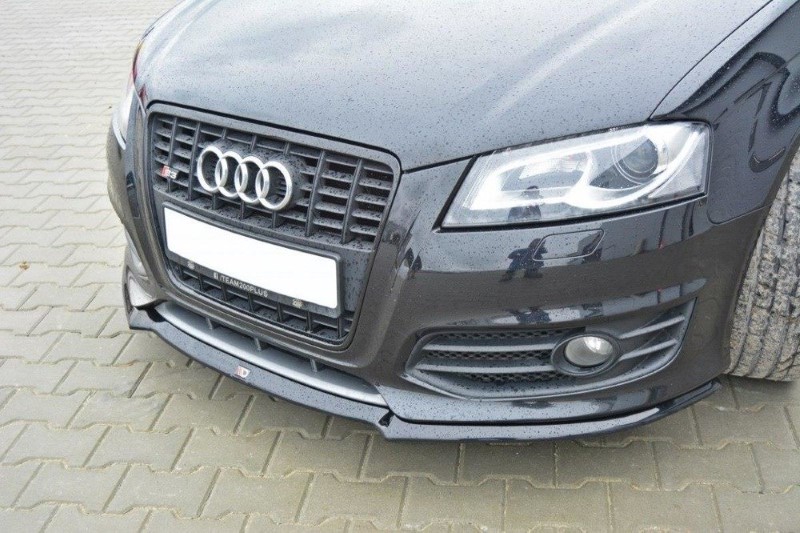 Voorspoiler V.1 Audi S3 8P FL Glanzend zwart