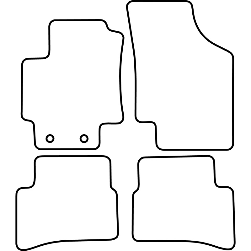 Set de tapis de sol sur mesure pour Kia Rio 2005-2011
