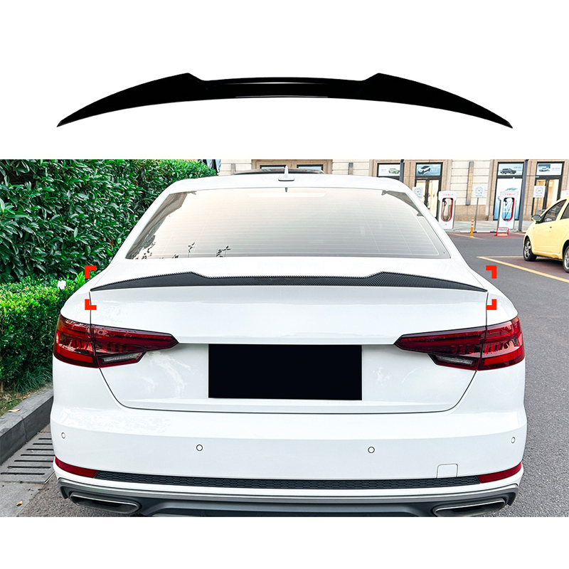 Spoiler arrière sur mesure pour Audi A4 (B9) Sedan 2015-2024 (ABS Noir Luisant)