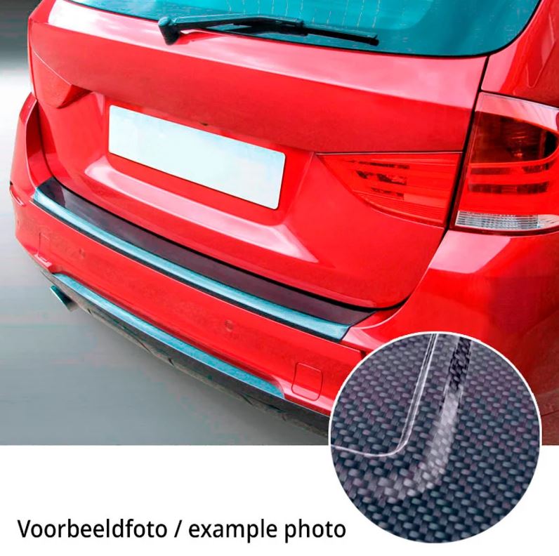 Protection de seuil arrière (ABS) sur mesure pour Skoda Kodiaq II 07/2024- Look Carboné