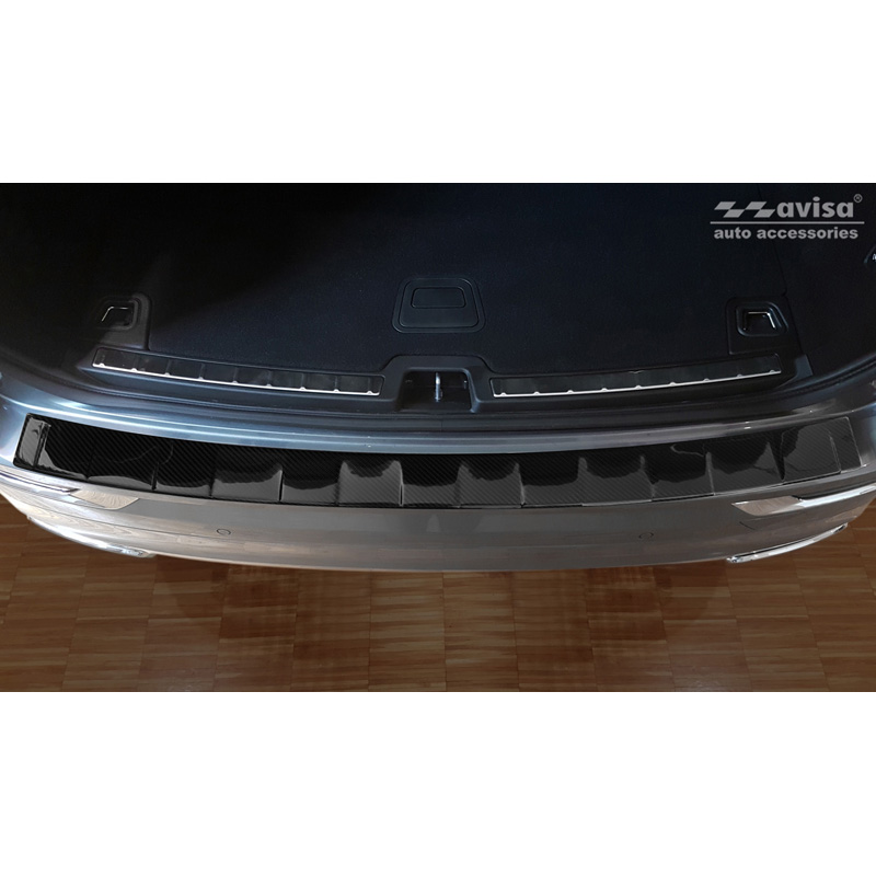Protection de seuil arrière carboné 3D sur mesure pour Volvo XC60 II 2017-2021- & FL 2021- incl. R-Design