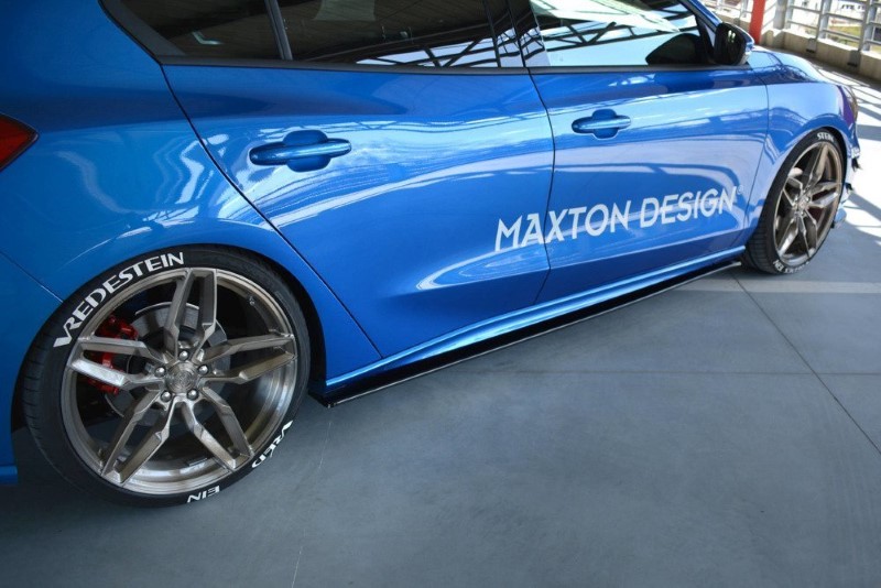 Zijskirts Diffusers Ford Focus ST / ST-Line Mk4 Glanzend Zwart