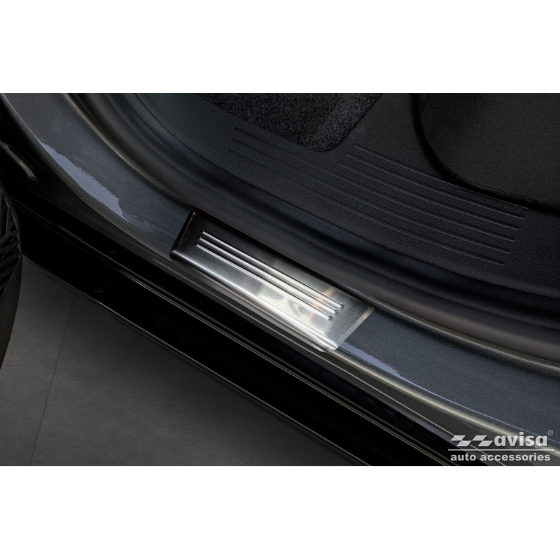 Seuils de portes inoxydable sur mesure pour Renault Megane E-Tech 2022- - 'Special Edition' - 4-pièces