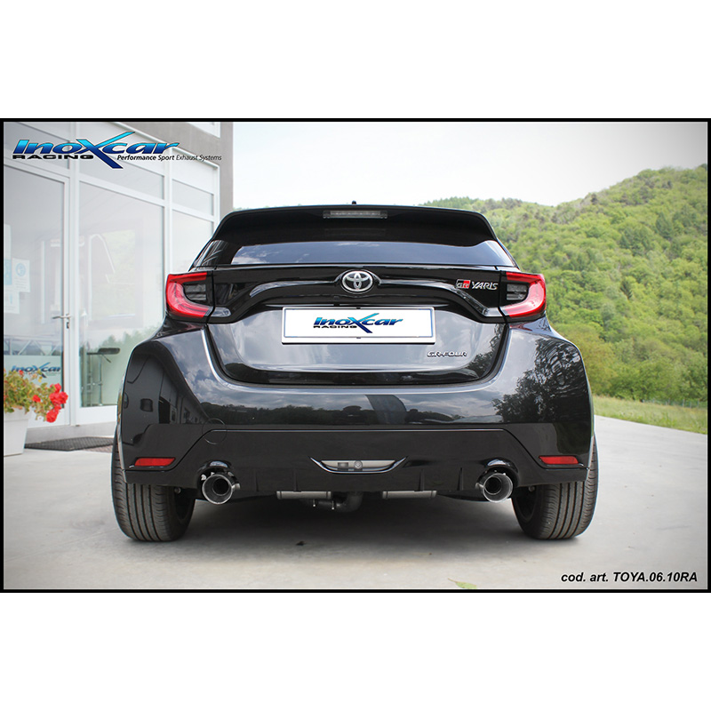 100% Inox Échappement Double sur mesure pour Toyota GR Yaris 1.6 (261cv) 2020- Ø65mm Droite/Gauche 110mm X-Race