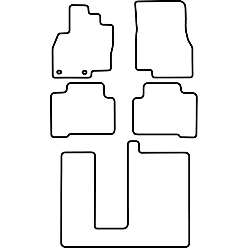 Set de tapis de sol sur mesure pour Mitsubishi Grandis 2004-2011 (3 lignes / 7-personnes)
