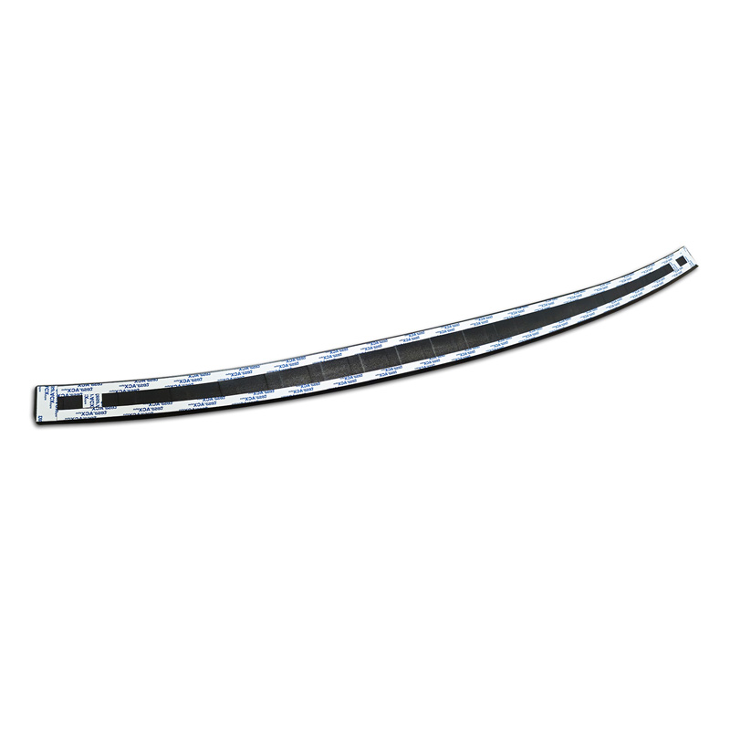 Protection de seuil arrière inox noir mat sur mesure pour Skoda Enyaq iV / Enyaq Coupe iV 2022- 'Ribs'