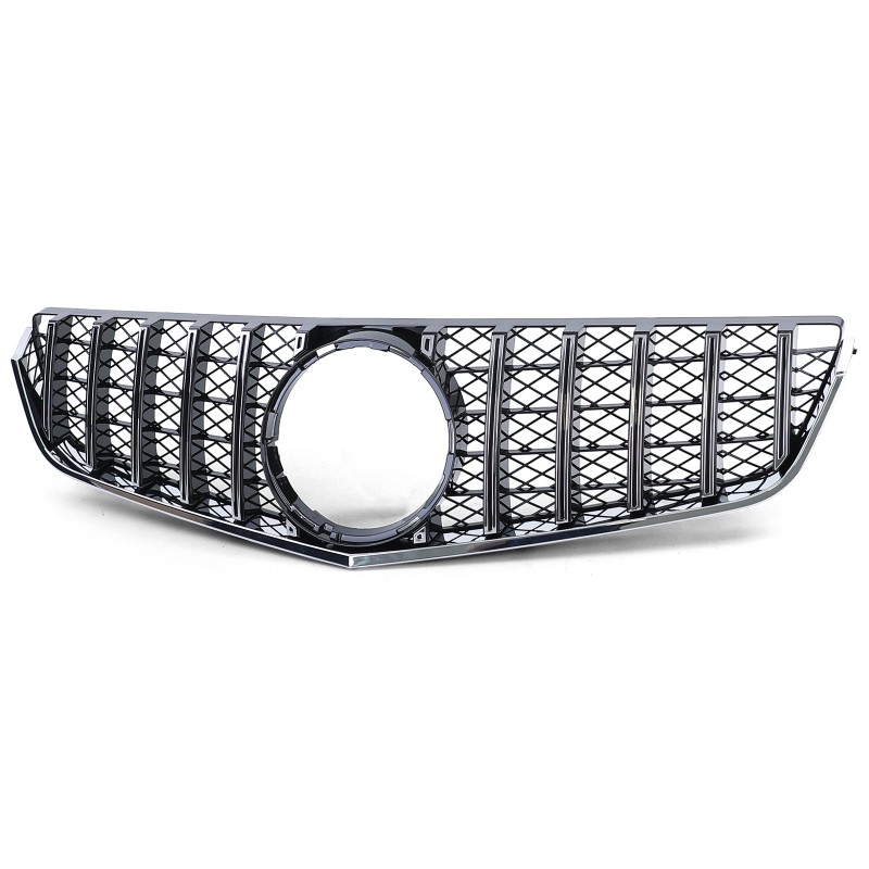 Grill Mercedes C207 W207 A207 (2009-2012) Coupe Cabrio GT Look Glans Zwart/Chroom