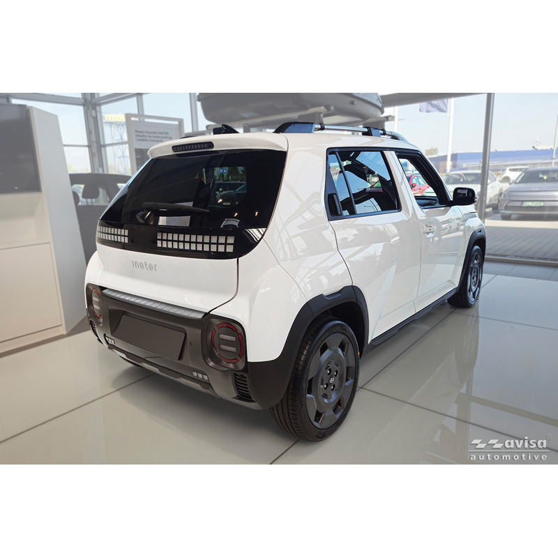 Avisa Protection de Seuil de Coffre Acier Inox sur mesure pour Hyundai Inster 2024- - Argent Mat