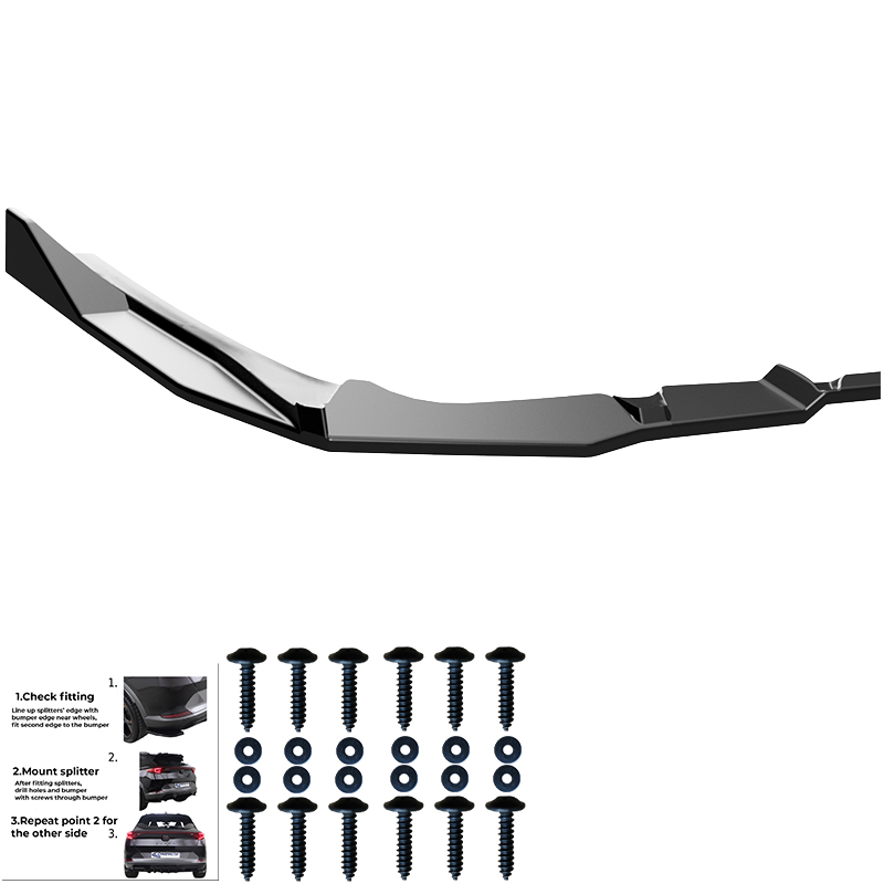 Oneway Jupe Arrière sur mesure pour BMW Serie-5 G60/G61 Sedan/Touring M-Pack 2023- incl. i5 - Noir brillant