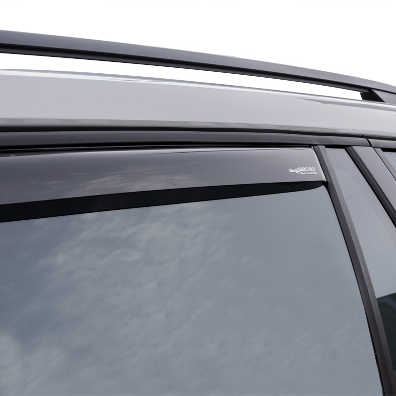 Déflecteurs latéraux Noir sur mesure pour Skoda Kodiaq 2017- (cadre de fenêtre noir)