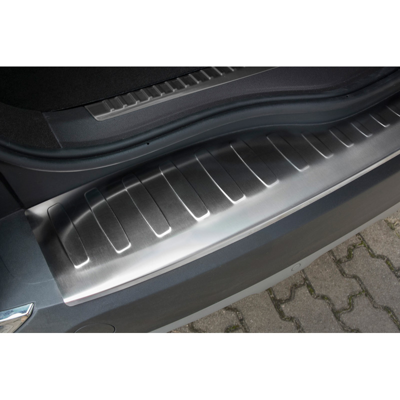 Protection de seuil arrière inox sur mesure pour Renault Espace 2015-2023 excl. Initiale Paris 2020-2023 'Ribs'