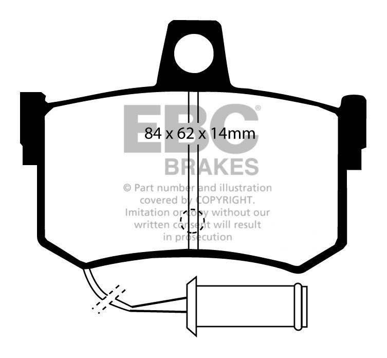 EBC Brakes ROVER 800 2.5 TD 92-2000 Remblokken achterzijde green