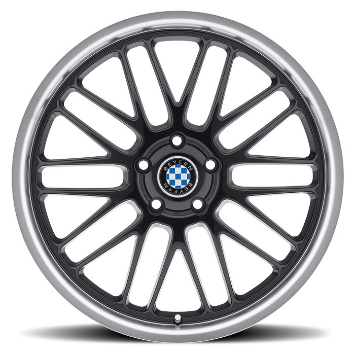 Velgen Beyern Mesh 22x11 5x120 ET35 Glanzend Zwart + Machined Ra