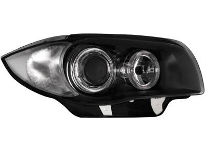 Phares BMW 1 Serie E87 Angel Eyes noire