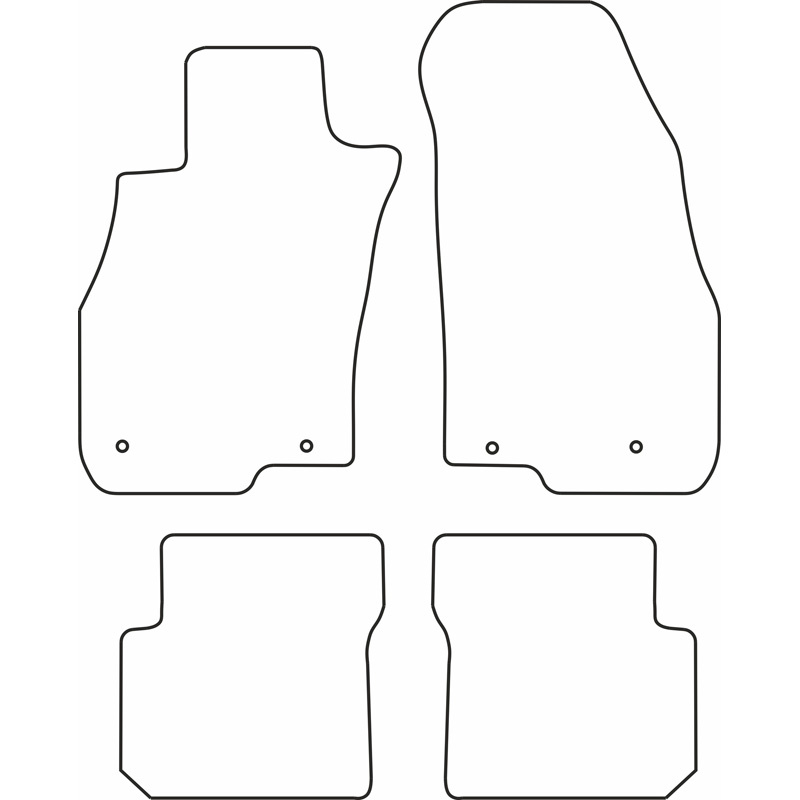 Set de tapis de sol sur mesure pour Alfa Romeo Mito 2008-2016
