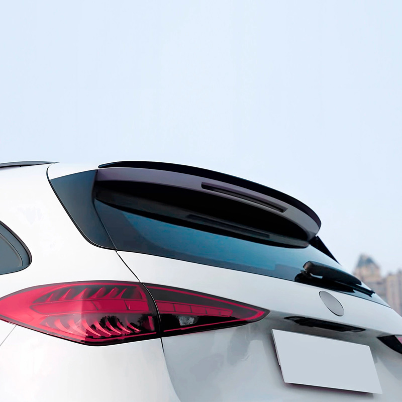 Becquet de toit (Spoiler Cap) sur mesure pour Mercedes Classe-C W206 Kombi 2021- (ABS Noir Luisant)